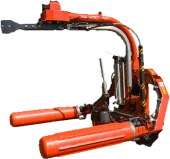 Silueta de la encintadora autocargadora de pacas redondas RW 1200 de KUHN