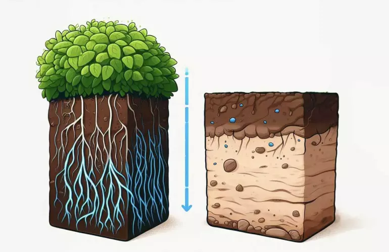 cultivos de cobertura reducen la erosión del suelo y la escorrentía del agua