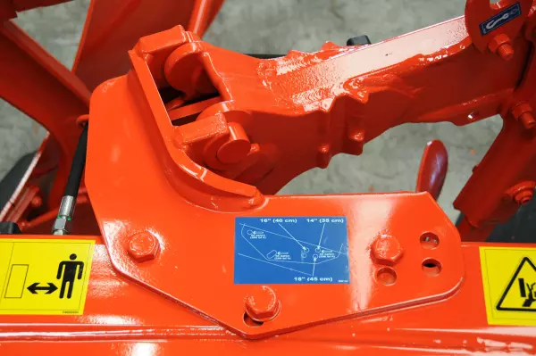 El indicador de la anchura de trabajo variable permite ver el ancho de trabajo desde la cabina.