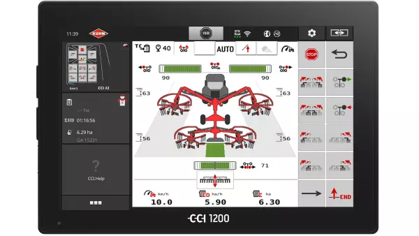 Función MaxiView en el terminal CCI 1200 con pantalla de gran tamaño para mayor comodidad