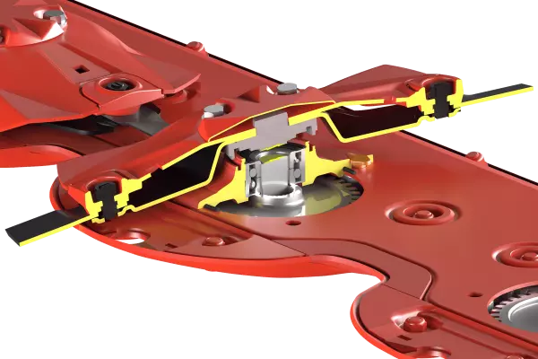 El dispositivo de seguridad PROTECTADRIVE protege la barra de corte en caso de fuertes impactos