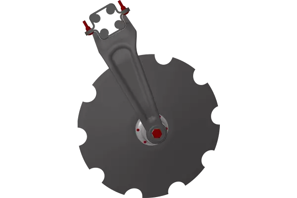 Los grandes discos de 620 mm de diámetro ofrecen un grosor de 6 mm para ampliar los límites de desgaste de tu rastrojador