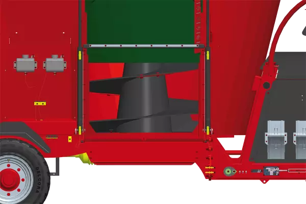 El remolque mezclador PROFILE 1 DL de KUHN asegura una distribución rápida y regular incluso con raciones fibrosas.