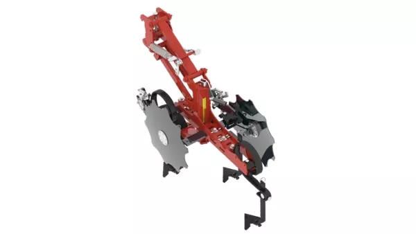 Vista en 3D de un disco dentado del cultivador binador ROWLINER