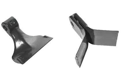 Puedes escoger entre martillos cuchara o cuchillas en Y según tus necesidades