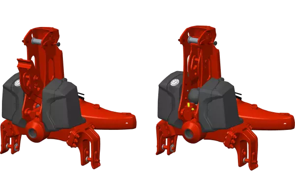 Los cabezales de enganche EasyDrive y OptiDrive permiten cambiar más fácilmente entre las posiciones de trabajo/transporte.