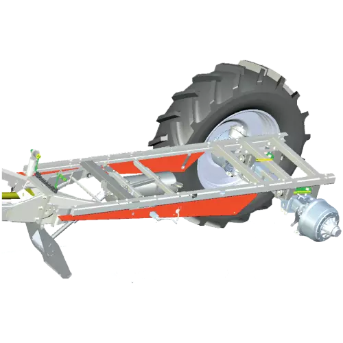 La abonadora AXENT 100.1 tiene cuatro células de pesaje integradas para un control permanente del nivel de abono.