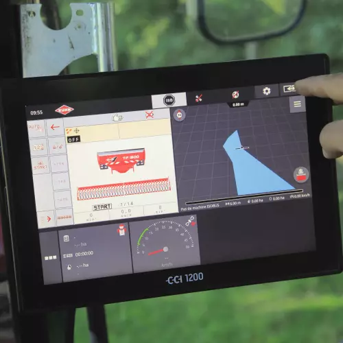 Terminal CCI 1200 que muestra la gestión fácil de la tolva TF 1512