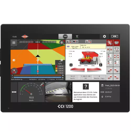 Terminal CCI 1200 con pantalla de trabajo