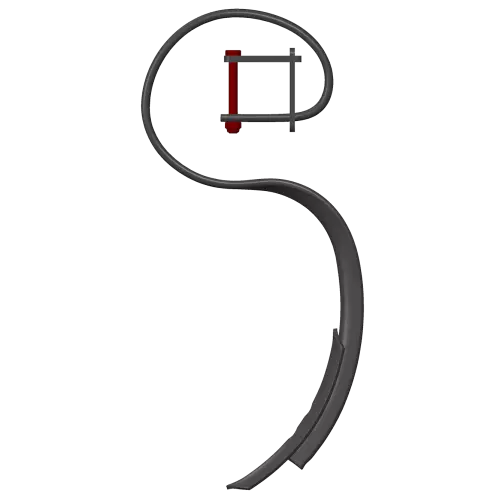 El diente vibrador con forma de S es la parte principal del PROLANDER. Repartidos en 5 filas, los dientes de 70 x 12 mm son particularmente adecuados para crear una falsa siembra de cara a una destrucción mecánica de la maleza. Permiten retirar la capa superior de tierra y ofrecen una mezcla homogénea de las capas de la superficie, así como la creación de un suelo fino para promover un brote rápido de los residuos de cultivos y de malezas.