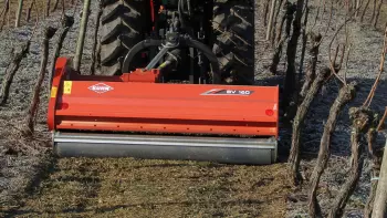 La trituradora BV 160 se adapta perfectamente a viñedos y huertas