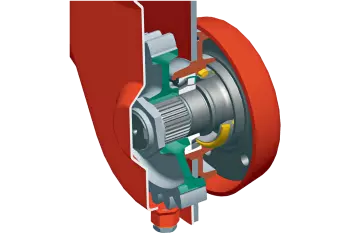 Accionamiento con junta de estanqueidad de las fresadoras rotativas EL122 y EL 162