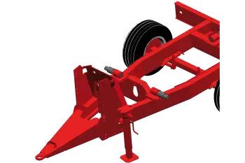 Châssis indépendant sur la mélangeuse KUHN EUROMIX I pour peser avec machine dételée