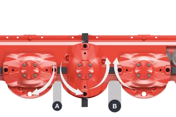 Barra de corte OPTIDISC ELITE con diferente separación entre los discos