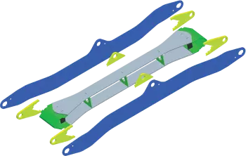 Los aceros finos de límite elástico muy alto (THLE) aportan al brazo de las máquinas PRO-LONGER GII dos veces más resistencia y flexibilidad que una estructura tubular clásica.