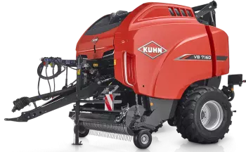 Silueta de la rotoempacadora de cámara variable VB 7190 de KUHN