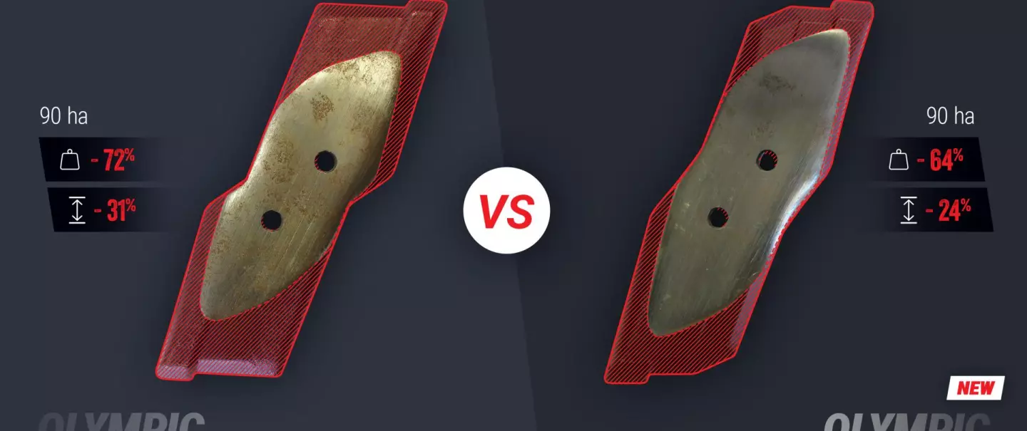 Comparaison entre nouvelle et ancienne pointe olympic