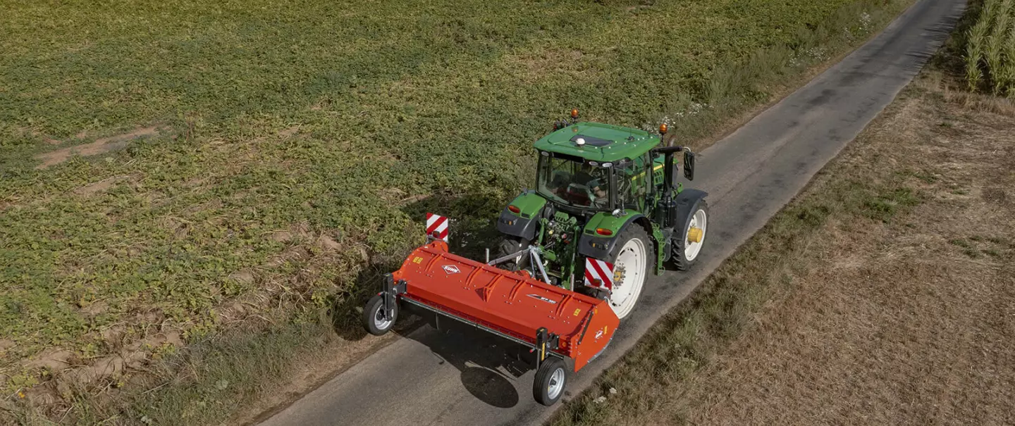 La trituradora BFP 320 durante el transporte en carretera